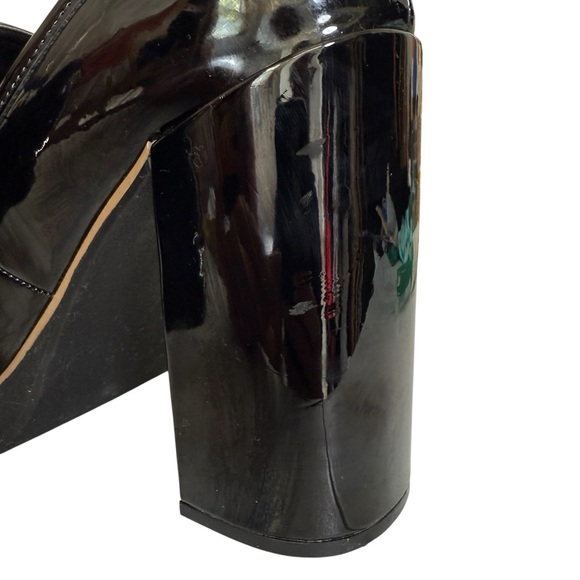 Steve Madden Glossy Black Platform Loafers. Size 11M - Picture 10 of 12